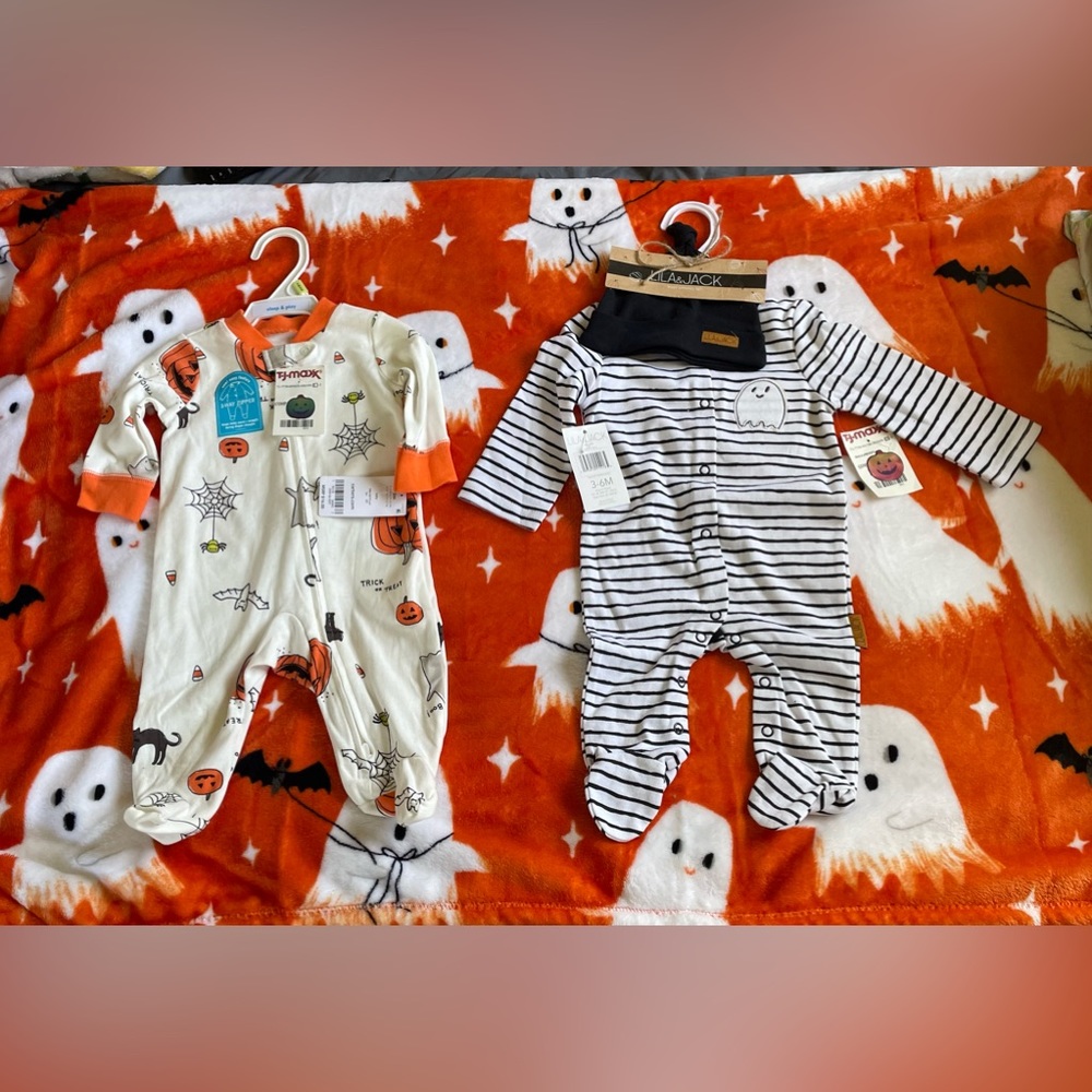 2 Infant Halloween Onsie / Outfit